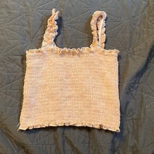 coral cropped tank top